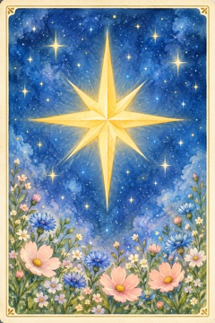 星の絵のカード
